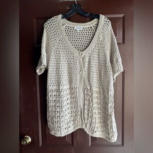 St. John’s Bay Shirt Sleeve Sweater Size 1X NWT shoulder